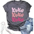 thumbnail image 1 of Womens Short Sleeve Love Heart Valentinas Day T-Shirts Funny Spring Graphic Tee Tops, 1 of 1