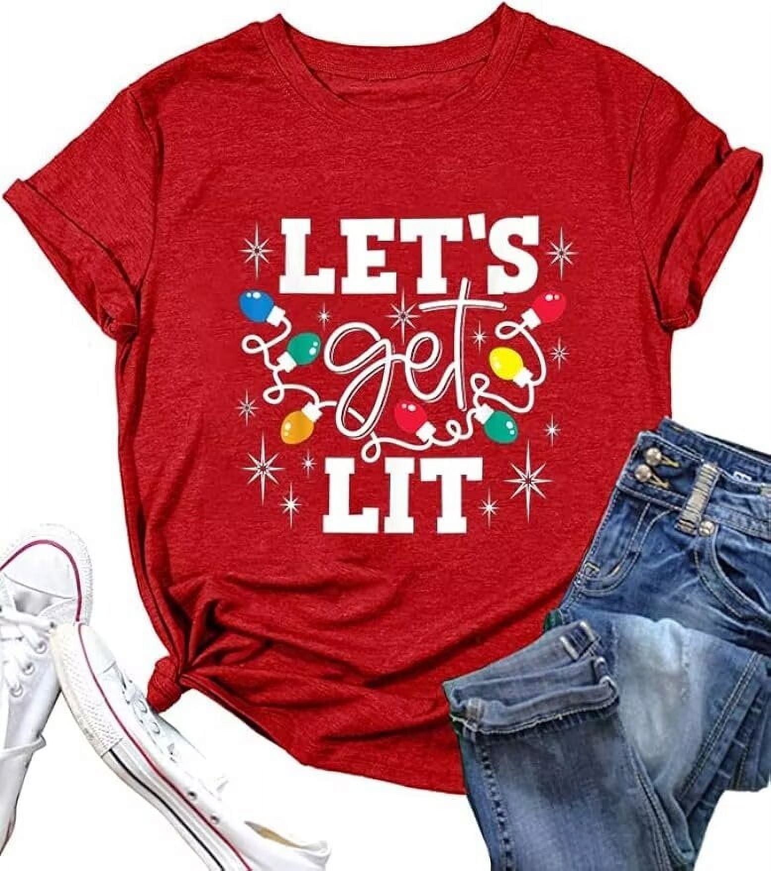 Women's Merry Christmas Tree Graphic T-Shirt - White Festive Holiday Tee
