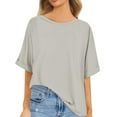 thumbnail image 1 of Womens Short Sleeve Oversized Tops Summer Crew Neck Loose Casual Tee T Shirt Casual T Shirt Loose Casual T Shirt Shirts for Women Tall Long Sleeve Spandex Shirt Women T Shirts Spandex Active Womens, 1 of 6
