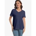 thumbnail image 1 of Womens Short Sleeve Round Neck Shirts Summer Top Fashion Basic Tee, 1 of 6