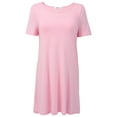 thumbnail image 1 of Womens Short Sleeve Sleepshirt Soft Nightdress Comfy Nightgown With Removable Chest Pads, 1 of 6