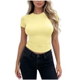 thumbnail image 1 of Womens Short Sleeve T Shirt Buttery Soft Summer Tops Basic Tees, 1 of 5