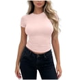 thumbnail image 1 of Womens Short Sleeve T Shirt Buttery Soft Summer Tops Basic Tees, 1 of 5