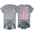 thumbnail image 1 of Womens Short Sleeve Tops Breast Cancer Awareness Women's Breast Cancer Awareness T Shirt Tops for Women, 1 of 4