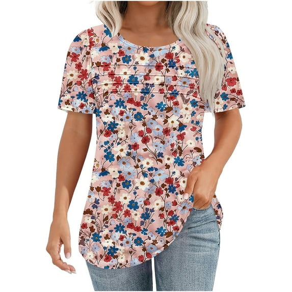 Womens Short Sleeve Tops Trendy Dressy Shirts for Women Plus Size Dressy Casual Womens Short Sleeve Tops Casual Womens Tops Plus Size
