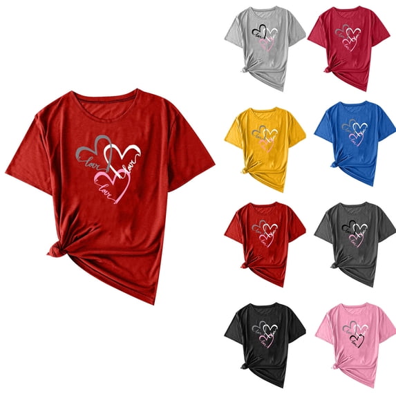 Womens Short Sleeve Tops, Women Graphic Tees Casual Soft Cotton T Shirts