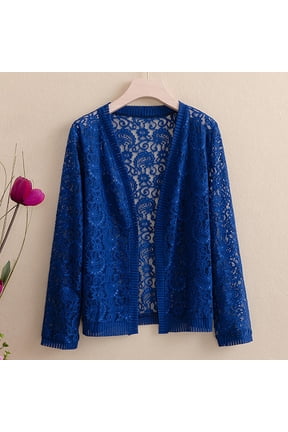 Womens Short Sleeve Tops Women's Cardigans Autumn Jackets for Women UK Sweater Clothing Lightweight Solid Color Beach Lace Side Open Front Casual Thin Cover Up Cardigan Tops for Women