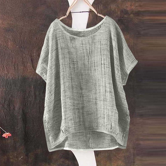 Basic T Shirts for Women Everyday Casual Loose Fit Summer Short Sleeve