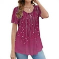 thumbnail image 1 of Everyday Short Sleeve Tops for Women Loose Fit Summer Trendy Blouse, 1 of 5