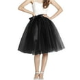 thumbnail image 1 of Womens Short Tutu Tulle Skirt with Sash Black Size M PC06, 1 of 6