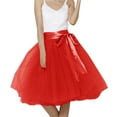 thumbnail image 1 of Womens Short Tutu Tulle Skirt with Sash Black Size M PC06, 1 of 6