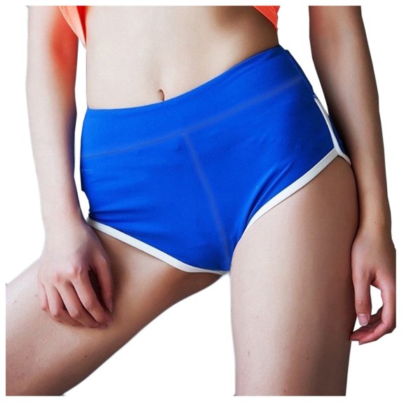 Womens Shorts 2025 Summer Solid Color Elastic Band Sports Running Fitness Leisure Yoga Flowy Shorts S-XL