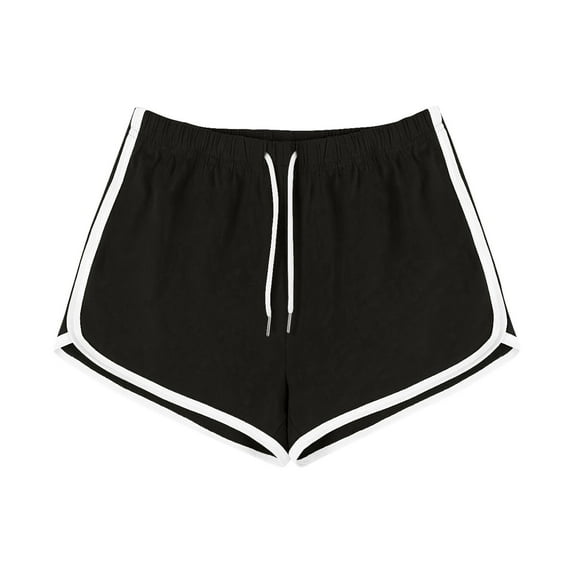 Womens Shorts 2025 Summer Women Casual Summer Sports Shorts Workout Yoga Shorts Active Shorts Black L