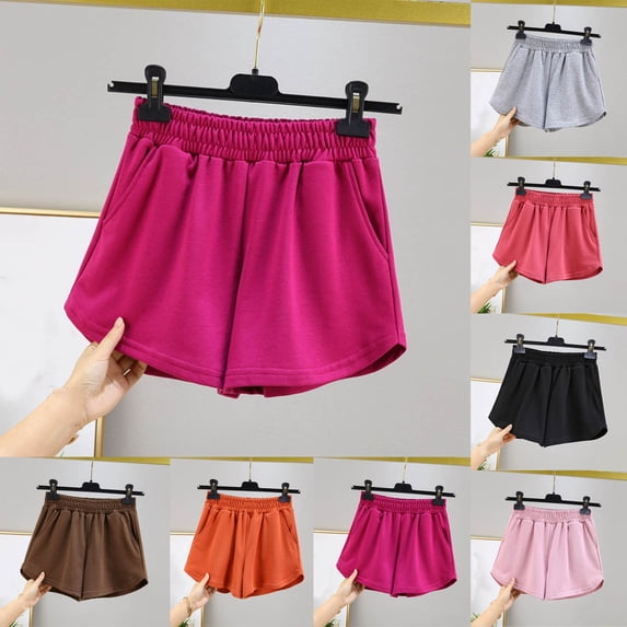 Womens Shorts Athletic Shorts,,Xunlbb Women's Fashionable PrintedSolid Color Thin And Loose Fitting Running And Fitness Can Be Worn Externally And Wide Leg Casual A-line Short ,Coffee 2XL
