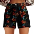 thumbnail image 1 of Womens Shorts BWASD Casual Retro Boho Floral Printed Relaxed Fit Summer Beach Pants with Pockets Button Elastic Waist Workout Shorts Outdoor Fashion Clothes (Red,L), 1 of 3