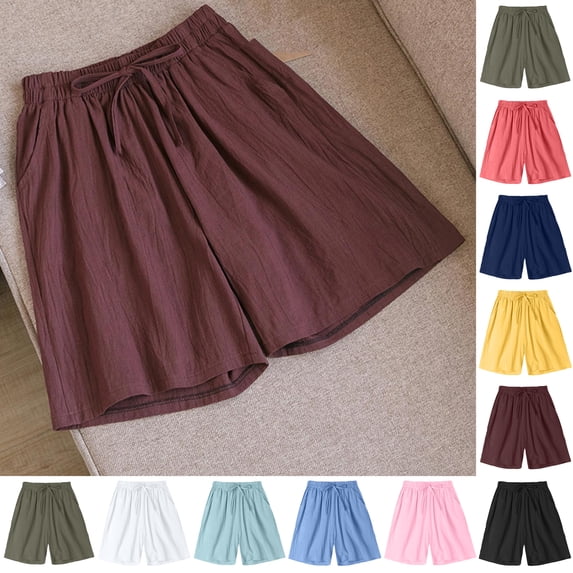 Womens Shorts Casual Fashionable Womens Shorts Plus Size And Linen Shorts for Women Cropped Womens Shorts Athletic Summer Womens Shorts Under $15
