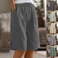 thumbnail image 1 of Womens Shorts Casual Quick Dry Golf Active Shorts Women's Solid Color Shorts Casual Women's Shorts Capris Gray L, 1 of 9