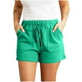 thumbnail image 1 of Womens Shorts Casual Sevevn Women's Fashion Solid Color Plus Size Rope Tie Shorts Yoga Sport Shorts, 1 of 7