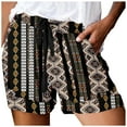 thumbnail image 1 of Womens Shorts Casual Summer Floral Print Beach Drawstrings Shorts With Pockets Loose Vacation Shorts, 1 of 6