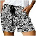 thumbnail image 1 of Womens Shorts Casual Summer Floral Print Beach Drawstrings Shorts With Pockets Loose Vacation Shorts, 1 of 7
