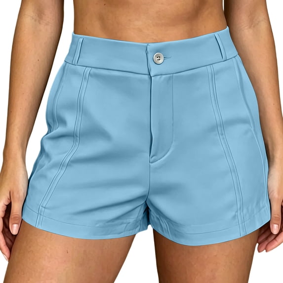 Womens Shorts Casual,Women Summer Elastic High Waist Straight Leg Shorts Lightweight with Pockets Casual Golf Hiking Outdoor Daily Shorts