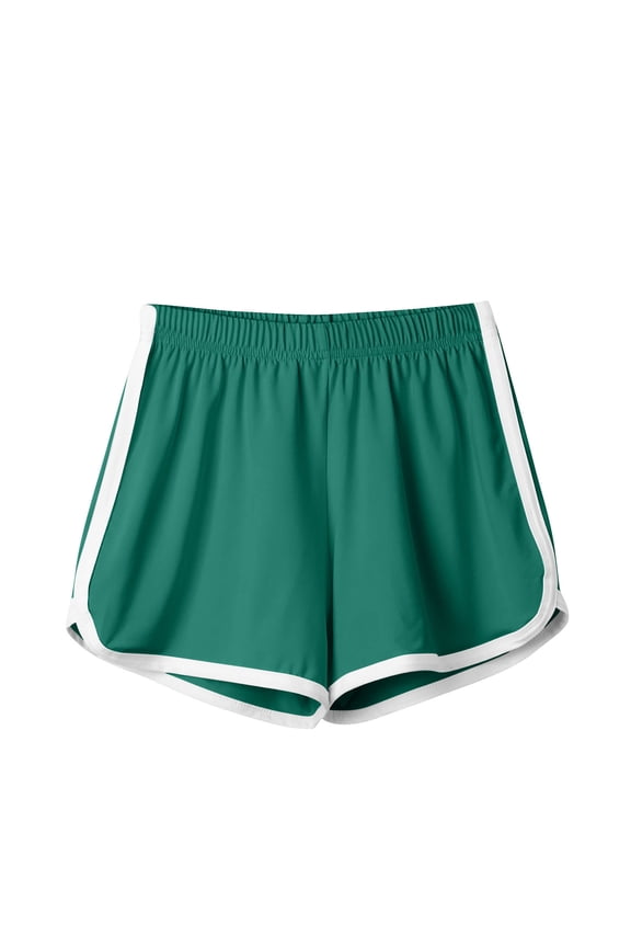 Womens Shorts Dolphin Hem Elastic Waist Comfy Lounge Homewear Short Pant Workout Summer Hot Shorts (L, Green)
