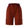 thumbnail image 1 of Womens Shorts Fashion Casual Loose Fit High Waist Plus Size Wide Leg Bermuda Cargo Board Gym Red Bottoms Sizes 2XL, 1 of 7