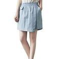 thumbnail image 1 of Womens Shorts Fashion Women Solid Color Casual Loose Beach Shorts Wide-Leg, 1 of 5