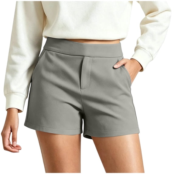 Womens Shorts Golf High Waisted Wide Leg Tailored Shorts Pleated Business Casual Work Trouser Pull On Womens Short Lightweight Outdoor