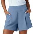 thumbnail image 1 of Womens Shorts High Waist Bermuda Shorts Loose Fit Casual Summer Vacation Comfy Dressy Shorts with Pockets, 1 of 6