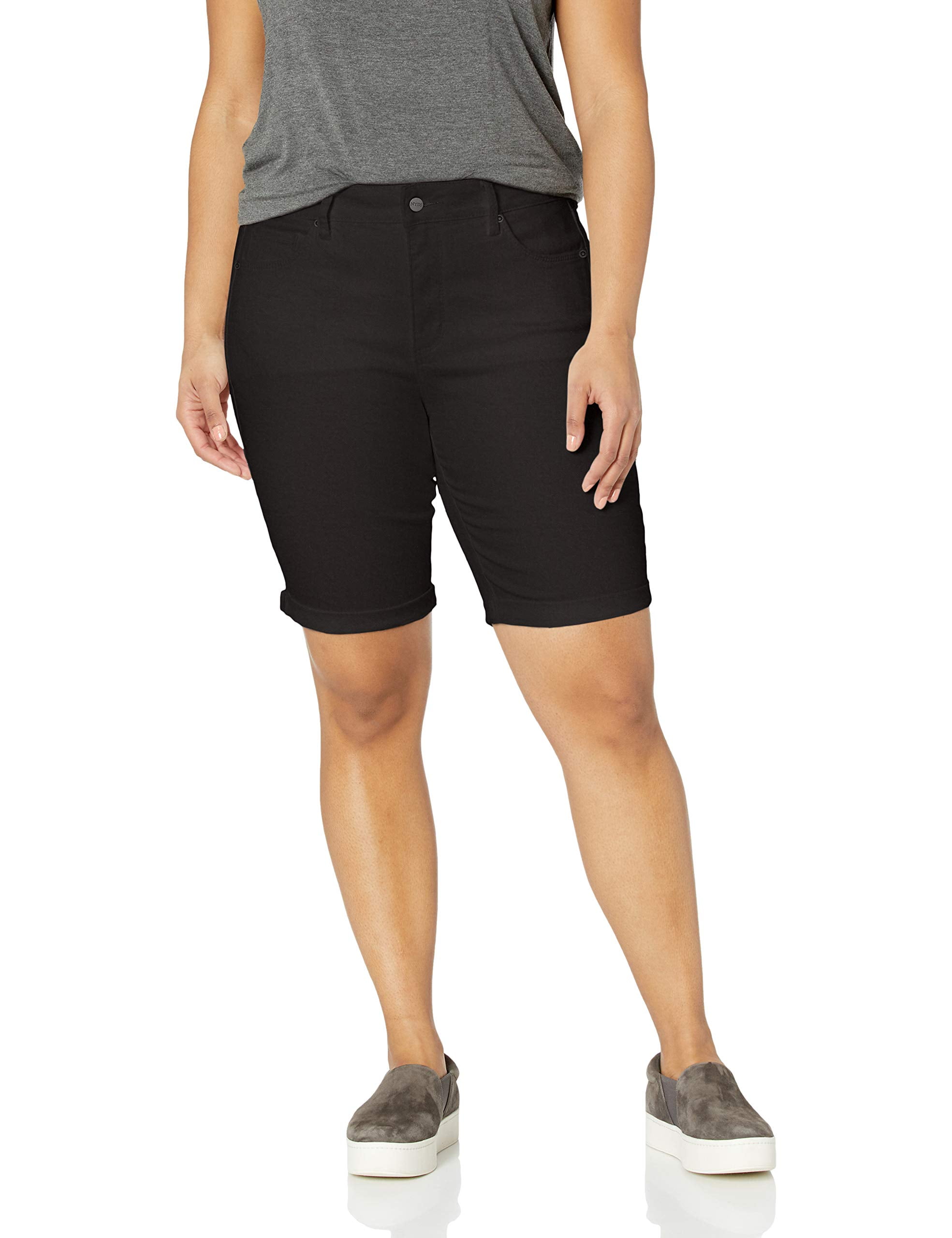 NYDJ womens  Plus Briella Black Short, 14W