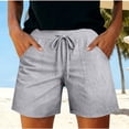 thumbnail image 1 of Womens Shorts JIANLAI Knee Length Casual Wide Leg Drawstring Hiking Work Summer Cargo Shorts with Pockets (S-3XL) Gray, 1 of 9