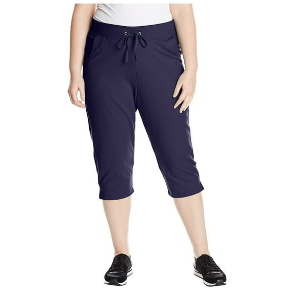Womens Athletic Shorts Plus Size Casual Solid Drawstring Pocket Sport Yoga Shorts 7-Point Pants Pull-On Stretch Gym Shorts