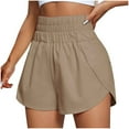 thumbnail image 1 of Womens Shorts Running Elastic Waist Yoga Pockets Versatile Practical Comfortable Breathable Gathering Vacation Outdoor Activities Short Pants, 1 of 7