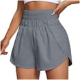 thumbnail image 1 of Womens Shorts Running Elastic Waist Yoga Pockets Versatile Practical Comfortable Breathable Gathering Vacation Travel Attire Short Pants, 1 of 6