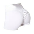 thumbnail image 1 of Womens Shorts Sexy Ruched Lifting Gym Shorts High Waisted Booty Yoga Shorts Workout Running Twerking Daisy Dukes Shorts Comfortable Sports Running Shorts, 1 of 3