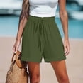 thumbnail image 1 of Womens Shorts Summer Casual Loose Elastic Waist Drawstring Comfy Lightweight Beach Shorts with Pockets, 1 of 9