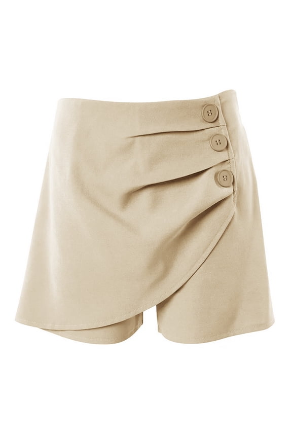 Womens Shorts Summer Relaxed Outdoor High Waist Lightweight Shorts for Women Beige L