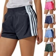 thumbnail image 1 of Womens Shorts Sweat Track Athletic Low Rise Micro Y2k UPF 50+ Short | Summer Side Stripes Shorts Workout Gym Running Cute Girls Athleisure Clothing, 1 of 4