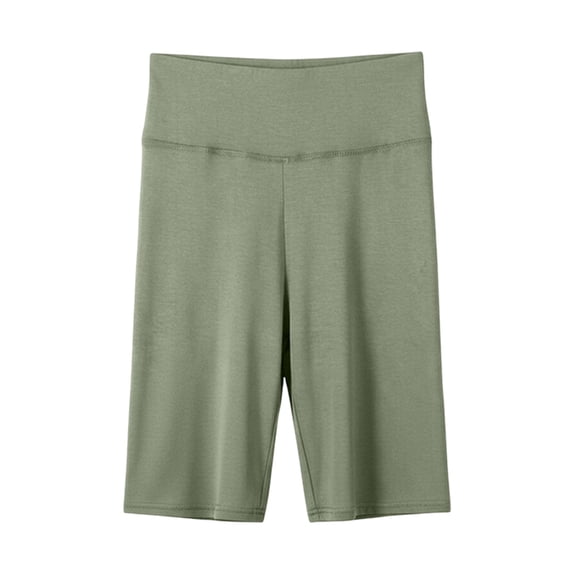 Womens Casual Shorts Women's Summer Solid Color Lightweight Shorts Mid Thigh Length Underwear Layer for Casual Home Wear Army Green XXL