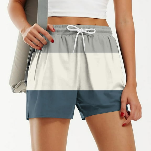 Womens Shorts,,Xunlbb Women's Fashion High Waist Non Stretch Solid Color Casual Shorts ,Dark Gray M