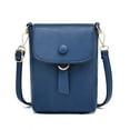 thumbnail image 1 of Womens Shoulder Bags Fashionable Handbag Shoulder Crossbody Mobile Phone Bag Solid Color Women's Bag Blue, 1 of 7