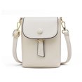 thumbnail image 1 of Womens Shoulder Bags Fashionable Handbag Shoulder Crossbody Mobile Phone Bag Solid Color Women's Bag White, 1 of 4