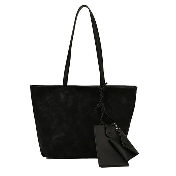 Womens Shoulder Bags Matte Soft Leather Tote Bag for Women Retro and Versatile Single-Shoulder Bag for Autumn and Winter 2025 New Underarm Bag Black Handbag