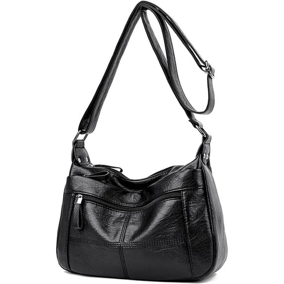 Womens Shoulder Handbag PU Leather Crossbody Bags Fashion Ladies Tote Purse Roomy Multiple Pockets Bag