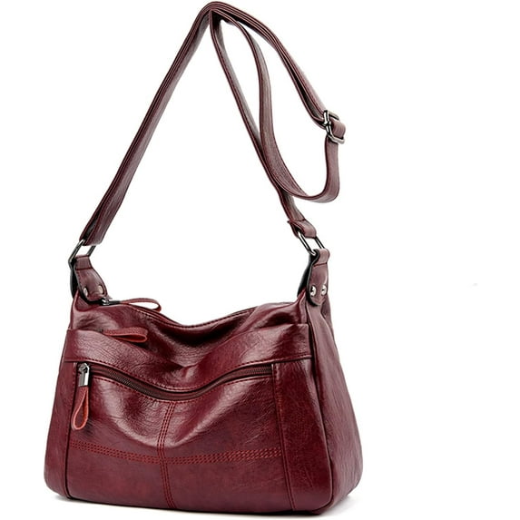 Womens Shoulder Handbag PU Leather Crossbody Bags Fashion Ladies Tote Purse Roomy Multiple Pockets Bag
