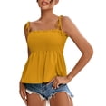 thumbnail image 1 of Womens Shoulder Ruffle Sleeveless Blouse Tank Top, 1 of 5