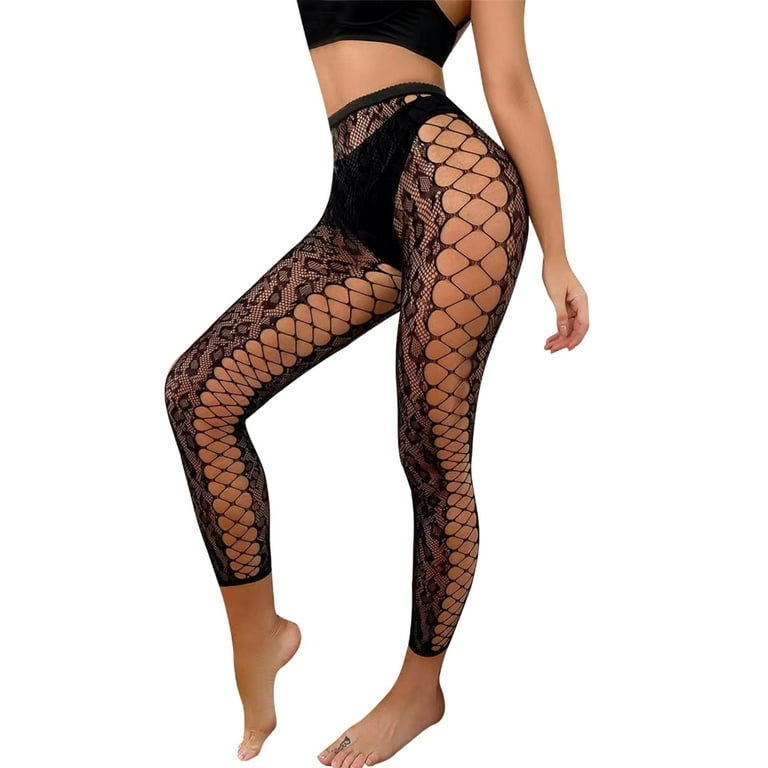 Amazon.com: Stockings Women Thigh High Sheer Lace Fishnet