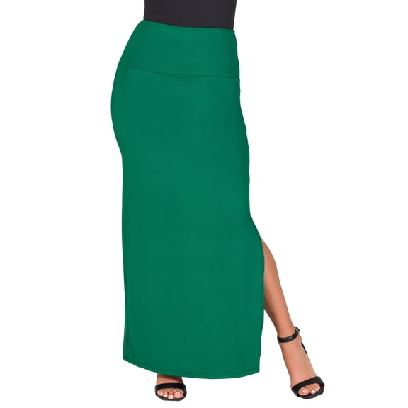 Womens Side Slit Maxi Skirt