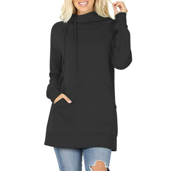 Womens Side Tie Pullover Sweatshirt Hoodie